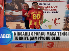 Niksarlı Sporcu Masa Tenisinde Türkiye Şampiyonu Oldu